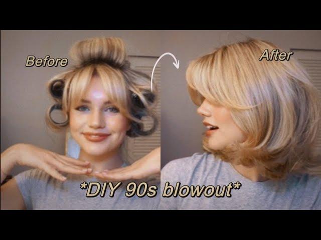 DIY 90's Blowout  for Short Hair | Shoulder Length | Tutorial