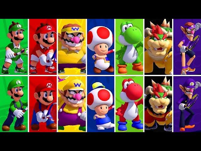 Mario Tennis Aces - All Characters & New Costumes