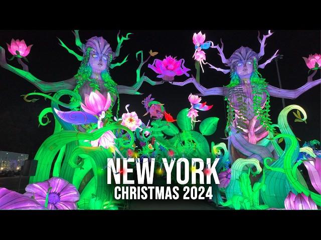 New York City 4K Walk Christmas in NYC 2024  Tianyu Lights Festival NYC 2024 Best NYC Lights Show