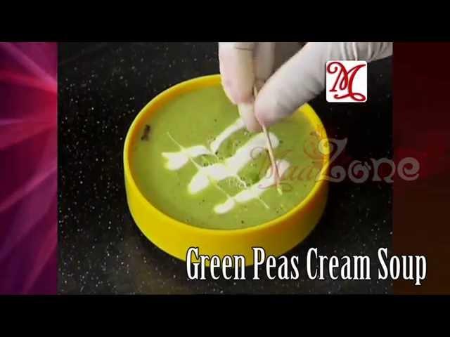 green peas cream soup