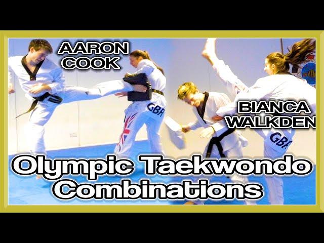 OLYMPIC TAEKWONDO KICKING COMBINATIONS with Aaron Cook & Bianca Walkden | GNT Tutorial