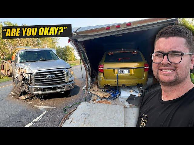 Huge Wreck At 90mph… Car Completely Totalled