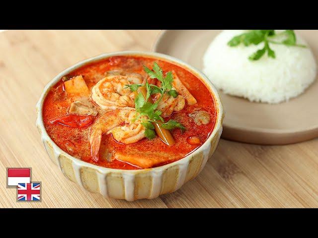 Kaldu Udang Rahasianya! Resep TOM YUM GOONG: Sup Asam Pedas Khas Thailand [100% Bahan Lokal]