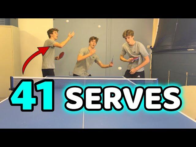 Every Table Tennis Serve in 101 Seconds