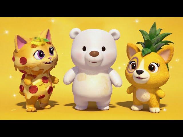 Funny Food Animals Song! | Pizza Cat, Pineapple Dog & Marshmallow Bear | Magic Zoo for Kids"