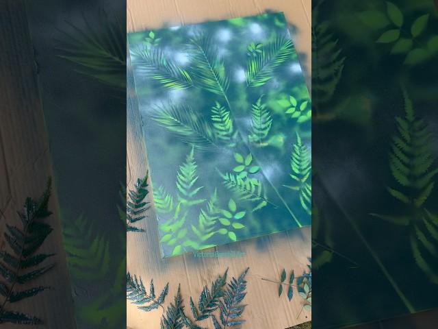 Mixed media painting using plants #art #artist #painting #paint #shorts #viralshorts #painter #draw