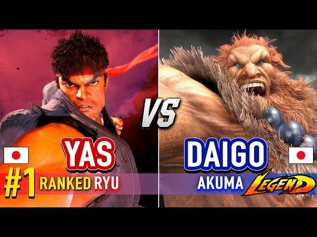 SF6  YAS (#1 Ranked Ryu) vs DAIGO (Akuma)  Street Fighter 6 High Level Gameplay