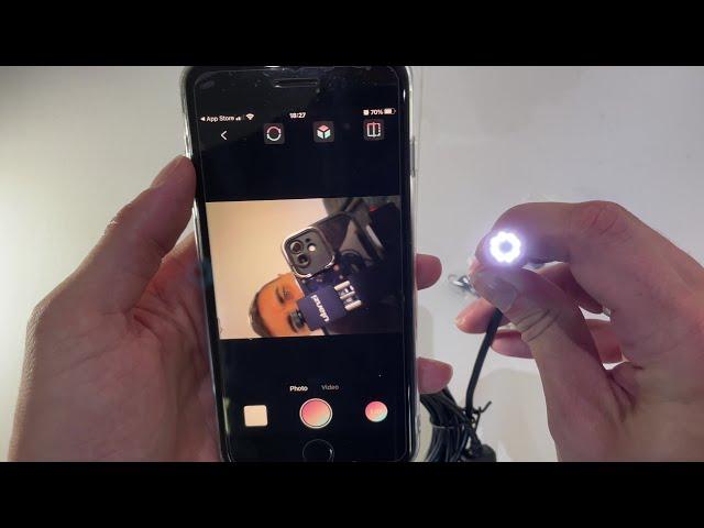 Iphone endoscope snake inspection camera