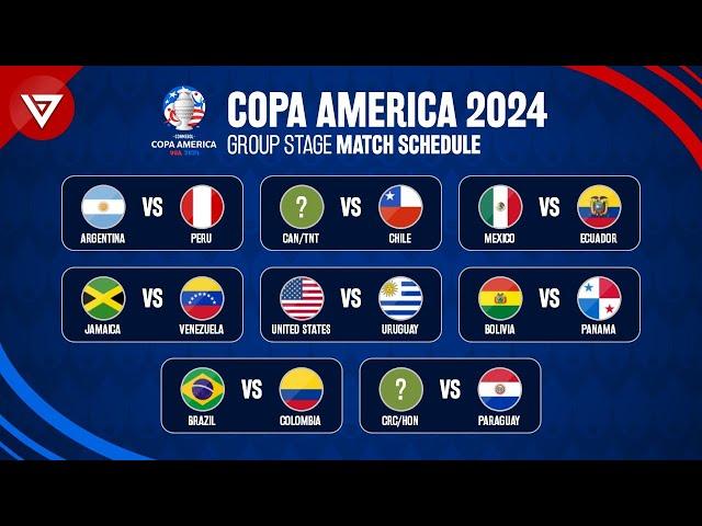 Match Schedule: COPA America 2024 - Group Stage