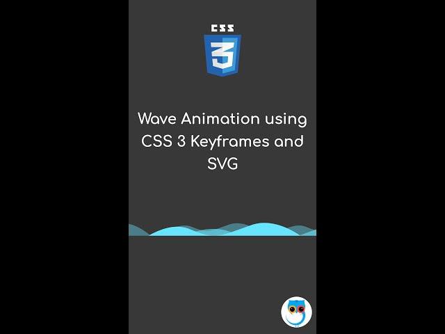 How to create Ocean Wave Animation using SVG & CSS only  | Geekboots