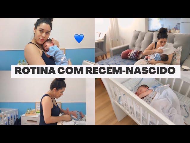 Rotina da manhã com recém-nascido |vlog recém-nascido