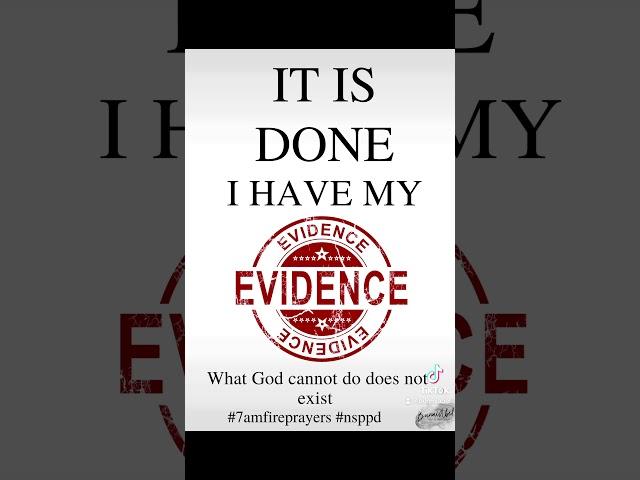 It is done. I have my evidence #nsppd #7amfireprayers