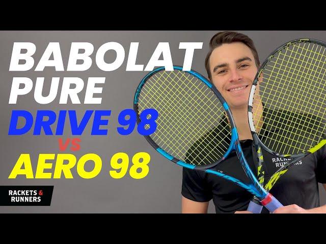 Battle of two modern Babolat 98s!! Pure Drive 98 vs. Pure Aero 98 Comparison | Rackets & Runners
