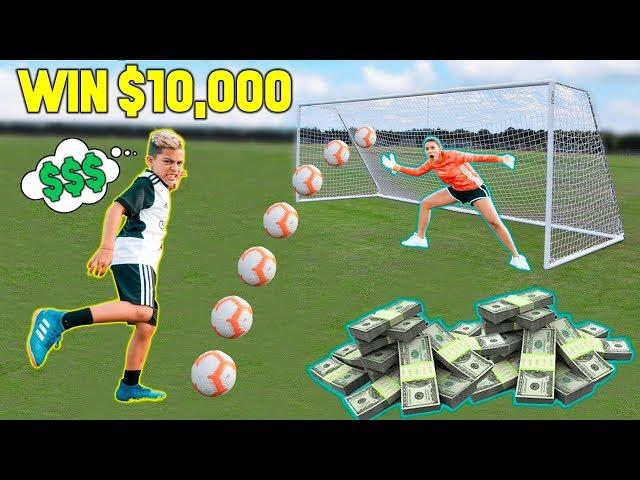 LAST To SCORE A GOAL Wins $10,000 CHALLENGE! | The Royalty Family