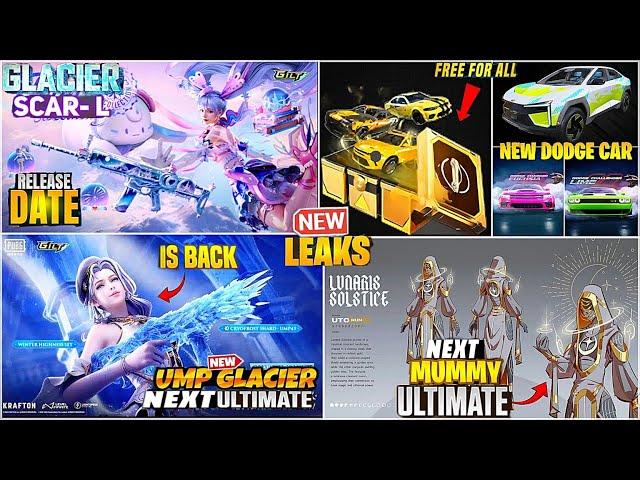 OMG  GLACIER SCRA-L FULL LOOK|NEW GLACIER UMP-45 IS BACK|NEW DODGE CAR SALACTION PACKPUBGM BGMI