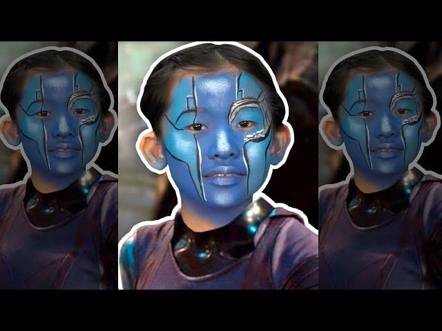 Nebula Face Paint | Easy Marvel Character Makeup #Shorts