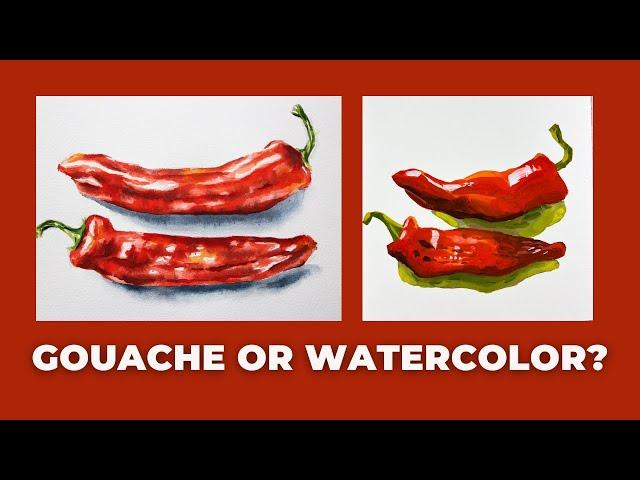 LIVE - How to paint with gouache or watercolor - real time painting tutorial