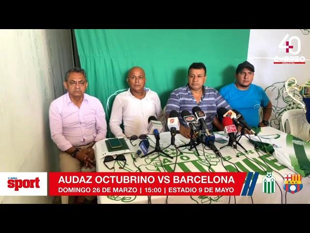 #EnVivo | Detalles de amistoso entre Audaz Octubrino y Barcelona SC.