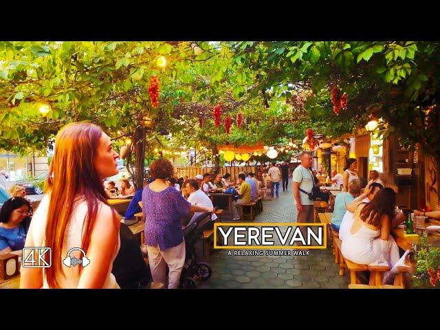 A Relaxing Summer Stroll Through Yerevan, Armenia, June 6, 2024, 4K 60fps