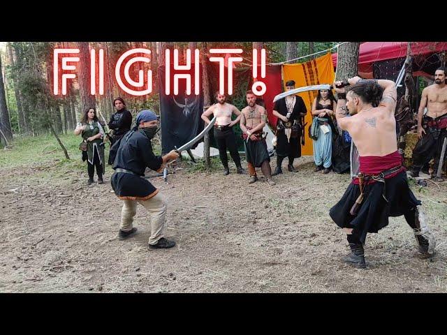 Scimitar swordfight