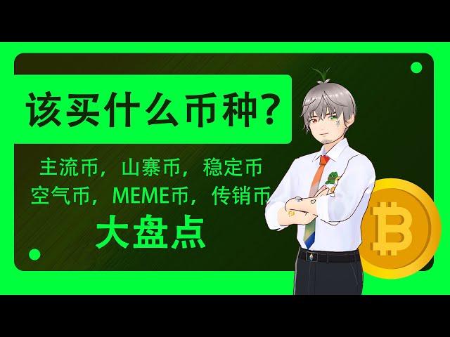 【该买什么币？】主流币，山寨币，稳定币，空气币，MEME币，传销币大盘点