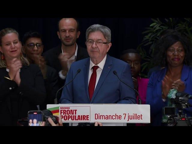 Emmanuel Macron doit "appeler le Nouveau Front Populaire à gouverner" pour Jean-Luc Mélenchon