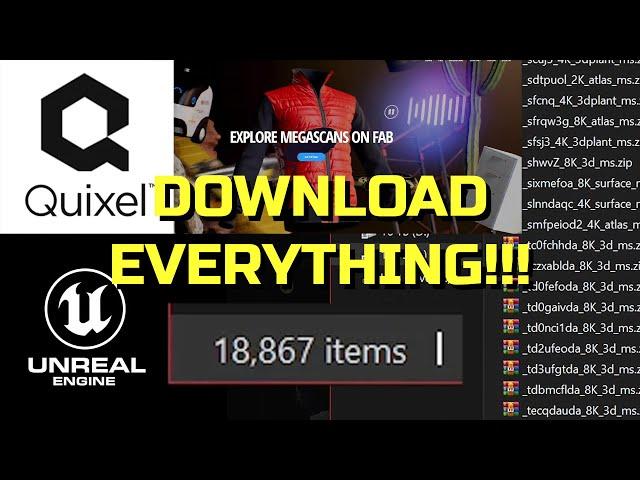 Download All Quixel Megascans Assets to a Local Hard Drive With Quixload!!!
