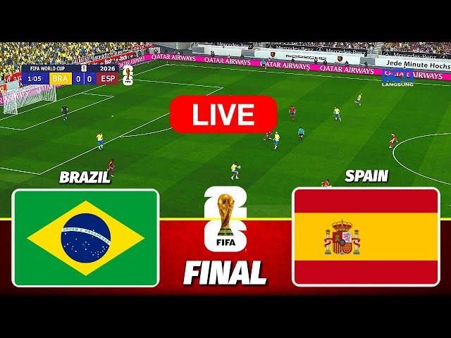 BRAZIL vs SPAIN - FIFA World Cup 2026 FINAL || Live Football Match | PES 21