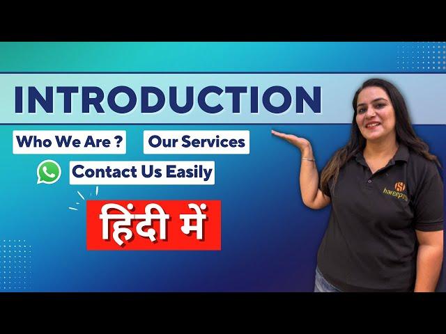 Introduction of Our Company HAREEPATTI *in Hindi* | Our Services | Gurleen Kaur Tikku | हिंदी