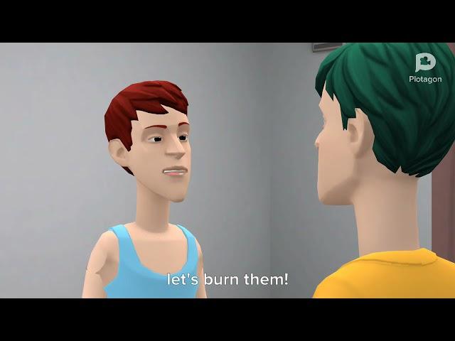 Phineas and Ferb burns their dresses and gets grounded and busted