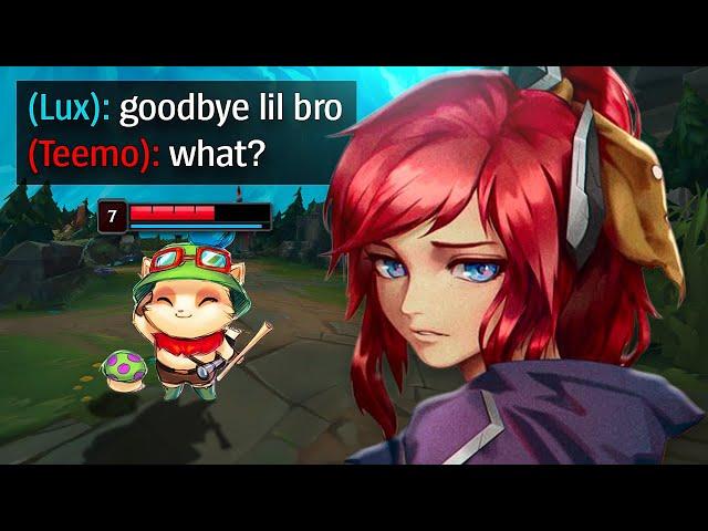 When Rank 1 Teemo Meets Lux