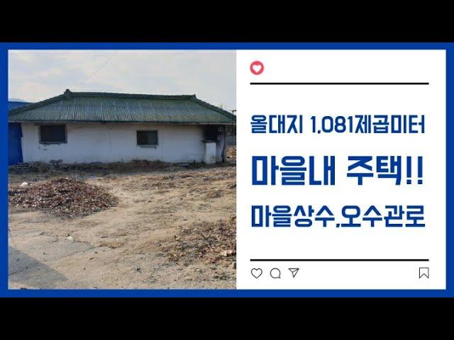 [No262] 올대지 1,081㎡ 매매1억8천만원.