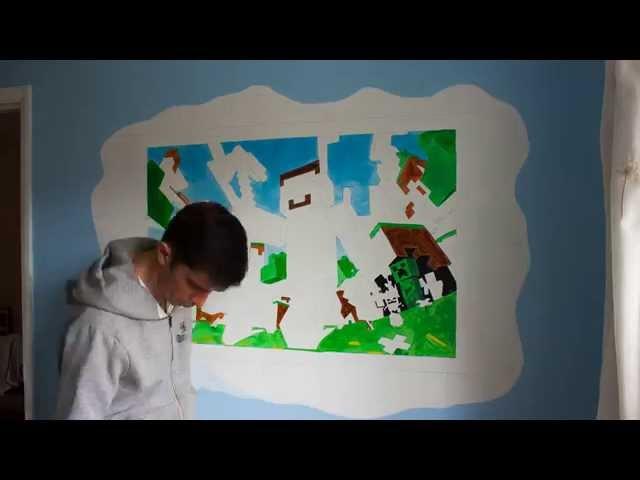 Minecraft Wall Mural Time Lapse