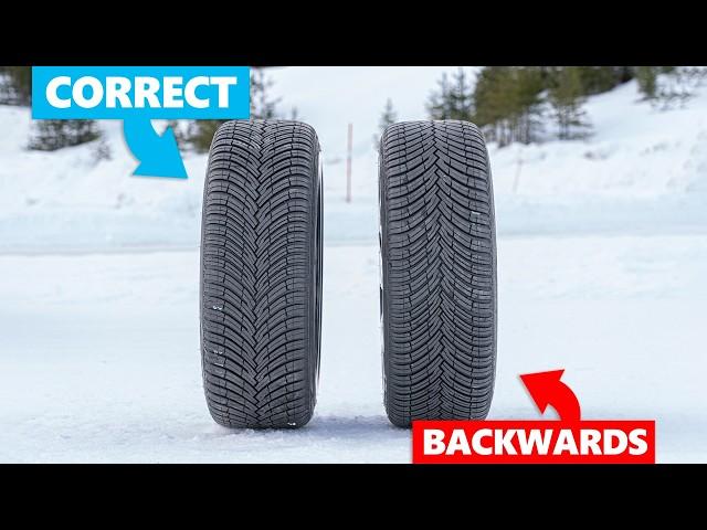 What Happens if You Mount A Snow Tire BACKWARDS?