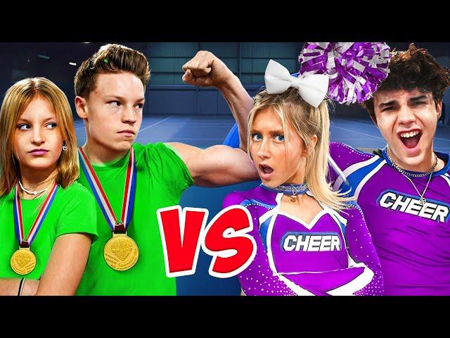 GYMNASTS VS CHEERLEADERS ft/ Ninja Fam