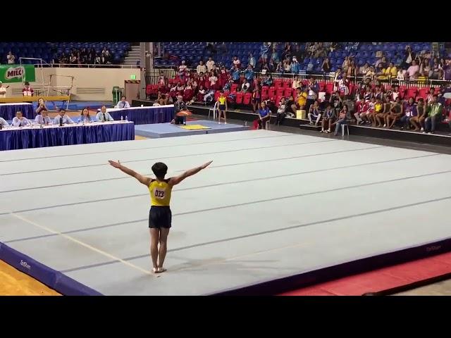 Carlos Yulo’s younger brother, Eldrew Yulo, wows crowd during his floor exercise routine