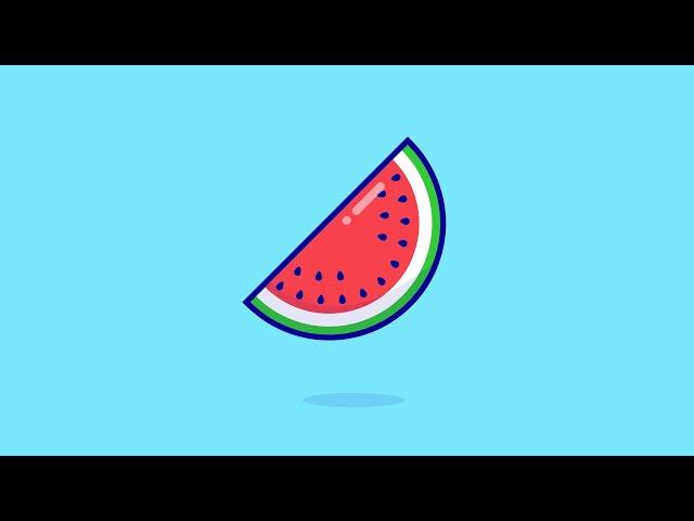 Watermelon Flat Illustration in Inkscape