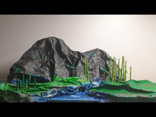 How To Make Mountain Using Paper (Easy)