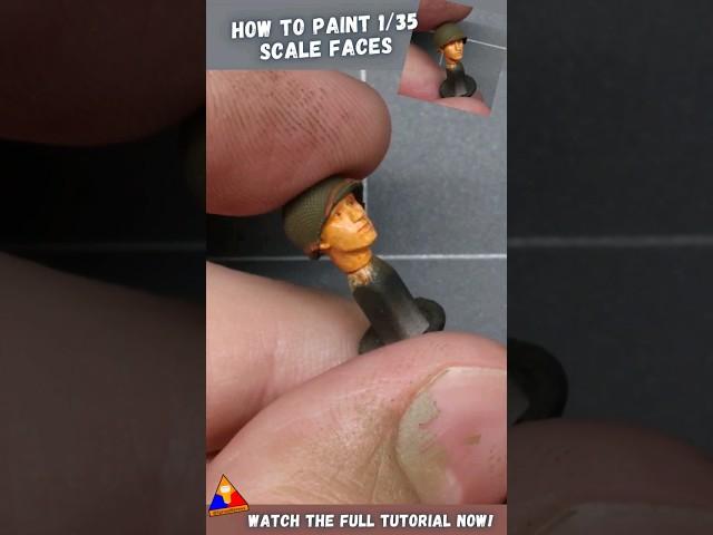 How to Paint 1/35 Scale Faces! #shorts