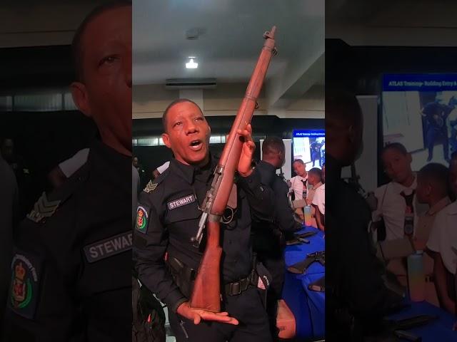 JCF Expo, Weapons Expert Showing Lee Enfield Rifle 303 #police #popo #jcf #lawenforcement #cops