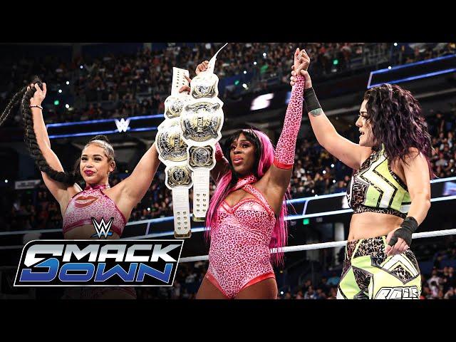 Bianca Belair, Naomi and Bayley prevail in Six-Woman Tag Match: SmackDown highlights, Dec. 27, 2024