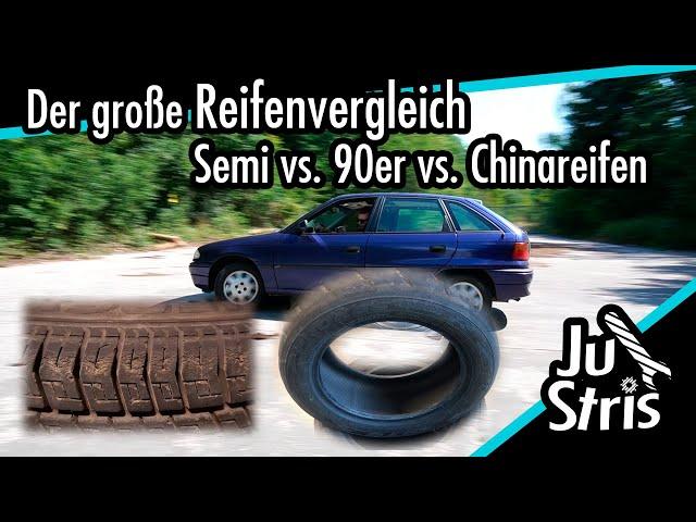 Der große Reifenvergleich - Semislicks vs. Sommerreifen vs. alte Reifen - JuStris Garage