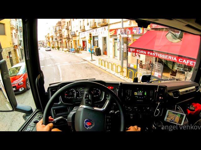 POV truck Driving Scania R450 Xerta to Gandesa  ,cockpit view 4K