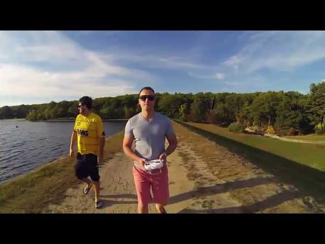 Drone flying over Hopkinton State Park