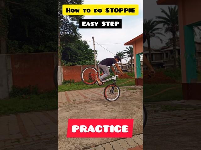 How to do STOPPIE Easy STEP / #shorts #stunt #cycle #cyclestunt #shortsfeed #trending #ytshorts