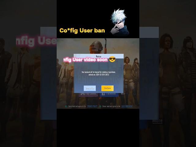 co*fig User ban start video soon  #bgmilite #noxtan #shorts