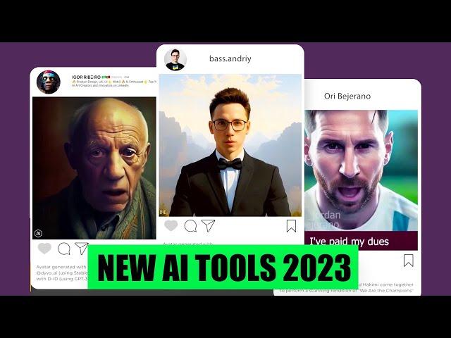 TOP 7 New AI Tools That Will BLOW YOUR MIND in 2023