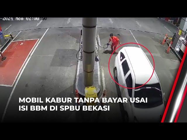 Viral! Detik-Detik Mobil Kabur Usai Isi BBM | OneNews Update