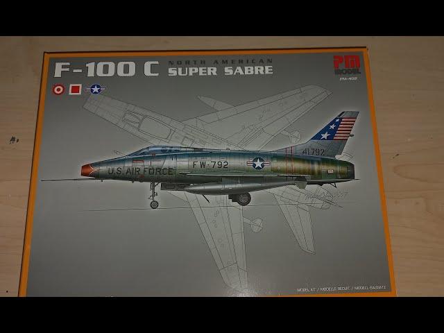 PM MODEL F-100 C SUPER SABRE kutu açılımı.(Unboxing) 1/72