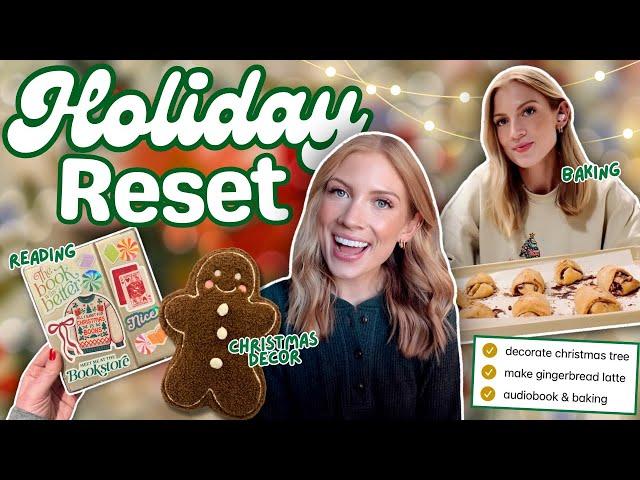 cozy christmas reset vlog! decorate with me, seasonal faves, reading & baking 